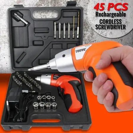 45-Piece Rechargeable Screwdriver Set। এক সেটেই সব কাজের স্মার্ট সমাধান!