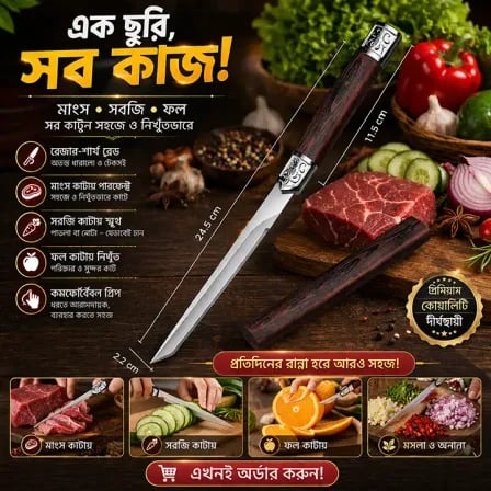 Wood Cover Knife। এক ছুরি, সব কাজ – ২