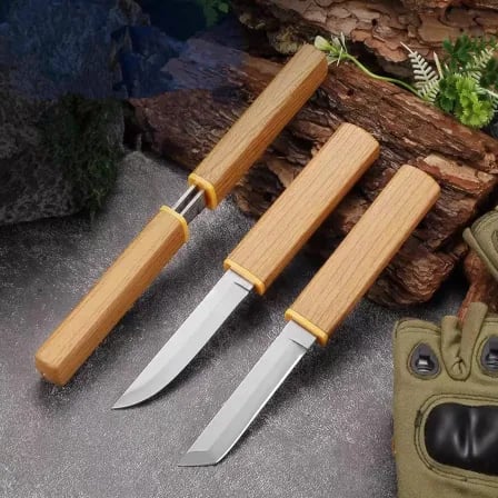 Double Sided Wooden Knife। দীর্ঘদিন ব্যবহারেও ধার কমবে না। – ৪