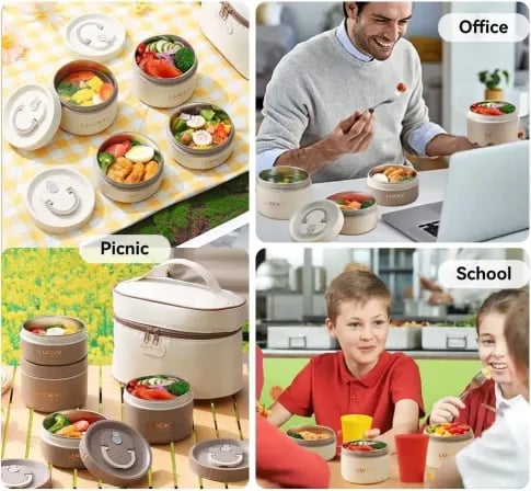 (৪ বাটি) Thermal Lunch Box। ঠান্ডা খাবার আর খেতে হবে না – ৫