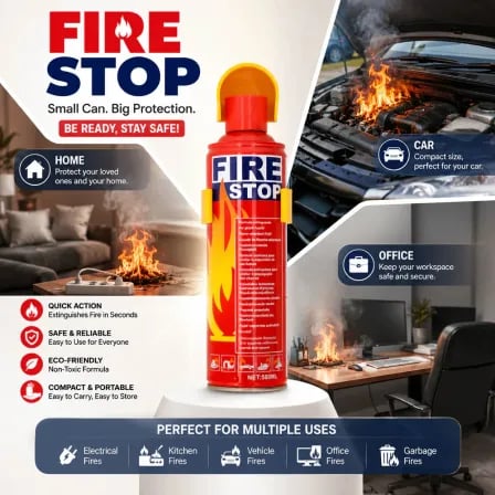 (500ml) Fire Stop। আজকের ছোট্ট প্রস্তুতি, আগামী দিনের বড় নিরাপত্তা – ২