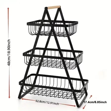 (3Layer) Kitchen Storage Rack। ফল-সবজি রাখুন সুন্দর, রান্নাঘর রাখুন গোছানো! – ৪