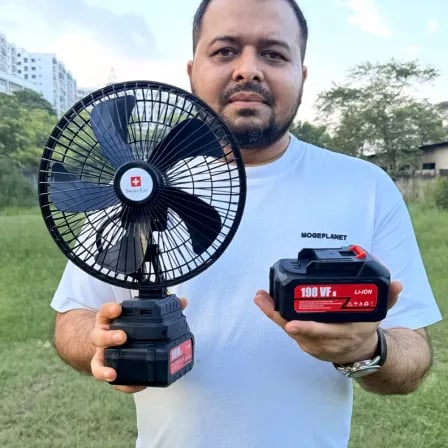 Swiss Liv Rechargeable 30,000mAh Turbo Fan | Double Lithium Battery – ৩