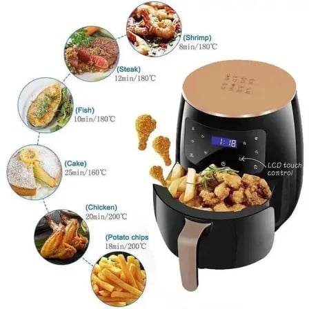 Swiss liv 6L air fryer। কম তেলে, বাতাসে স্বাস্থ্যকর রান্না! – ৫