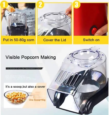 Automatic Electric Popcorn Maker | ঘরে বসেই তৈরি করুন মজাদার পপকর্ন! – ২